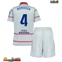 Camisa de Futebol Atletico Madrid Rodrigo Mendoza #4 Equipamento Alternativo Infantil 2026-27 Manga Curta (+ Calças curtas)